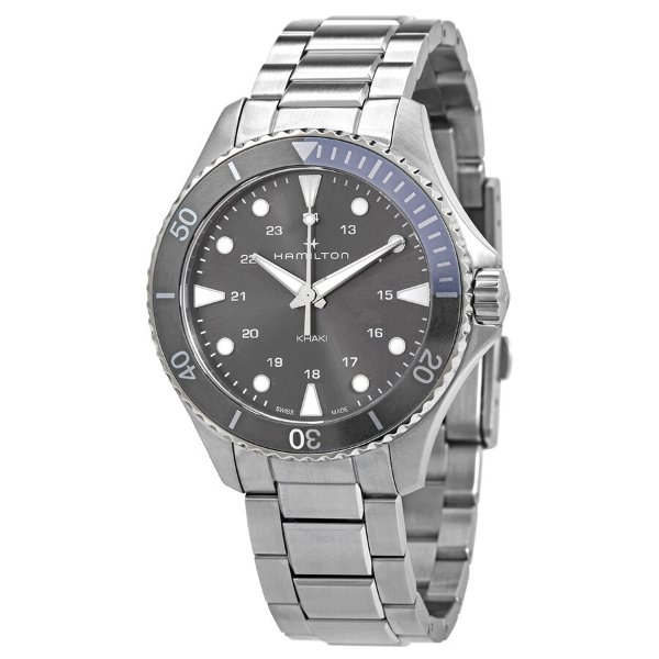 Khaki Navy Scuba Quartz Grey Dial Men's Watch H82211181