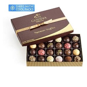 Godiva Chocolatier Assorted Truffles Signature Gift Box Chocolate, 24 pc.