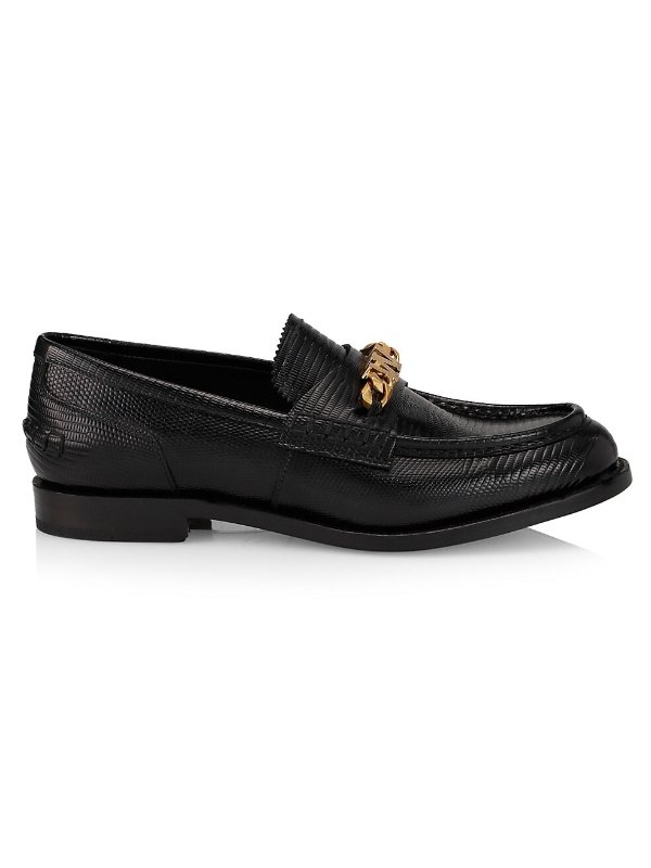Carter Croc-Embossed Leather Loafers