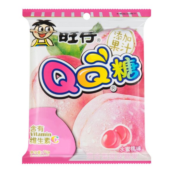 WANT WANT QQ Soft Candy Peach Flavor 70g