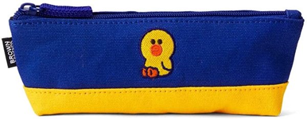 Friends University Collection Sally Character Slim Cute Pencil Case Small Pouch Bag with Zipper, Blue