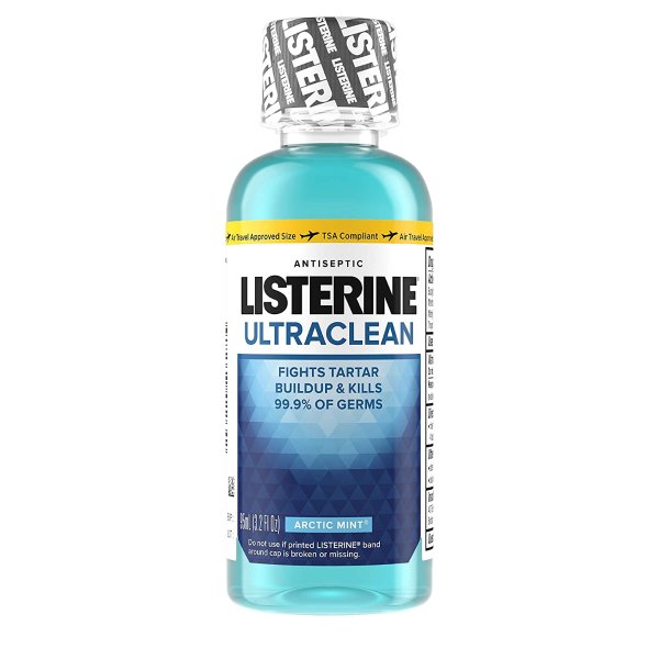 Listerine Ultraclean Oral Care Antiseptic Mouthwash Arctic Mint Flavor, 95ml (3.2 fl oz)