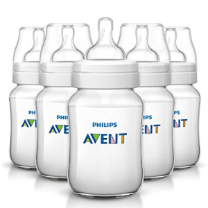 Philips AVENT Anti-Colic BPA Free Bottle, Clear, 9 Ounce,5 Piece