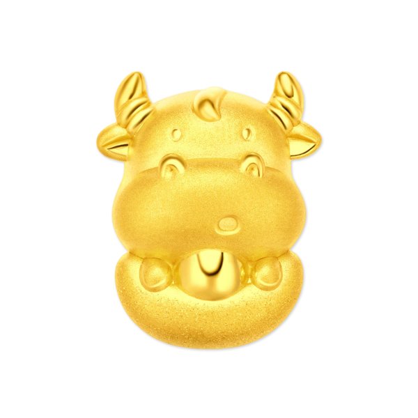 Year of Ox 24K Gold Ox and Ingot Charm