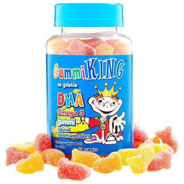 Gummi King, DHA Omega-3 Gummi for Kids, 60 Gummies