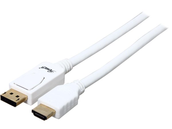 - 6-Foot White DisplayPort to HDMI 28AWG Cable - Newegg.com