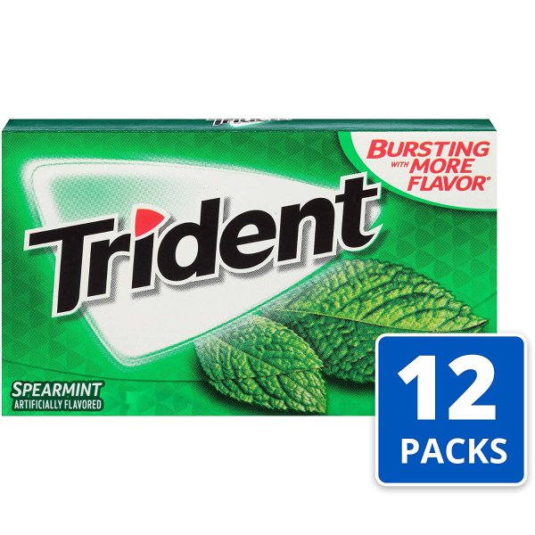 Spearmint Flavor Sugar Free Gum—12 Packs (168 Pieces Total) Packaging May Vary