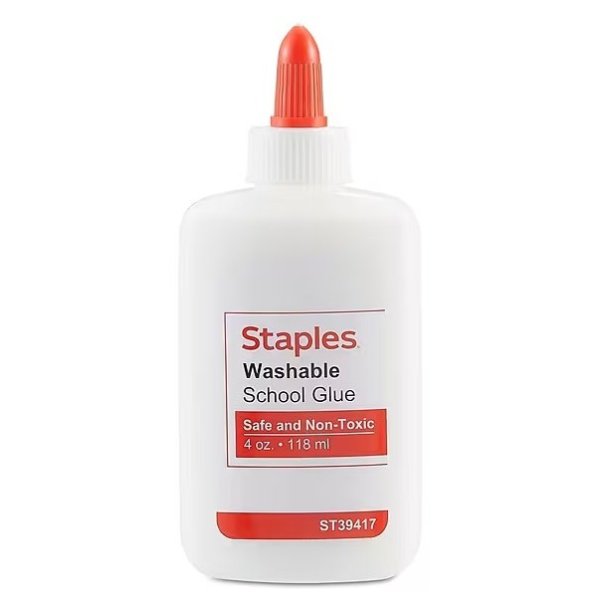 Staples School Permanent Glue, 4 oz. (39417)