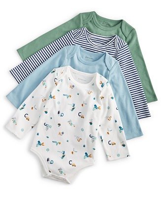 Baby Boys Bodysuits, Pack of 4, Created for Macy's