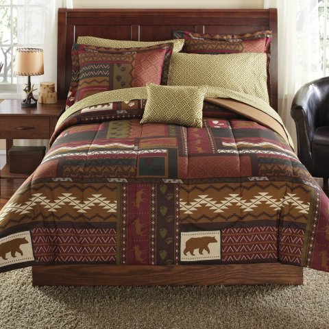 Mainstays 6-Piece Gone Fishing Bed in a Bag Coordinating Bedding Twin//Twin XL
