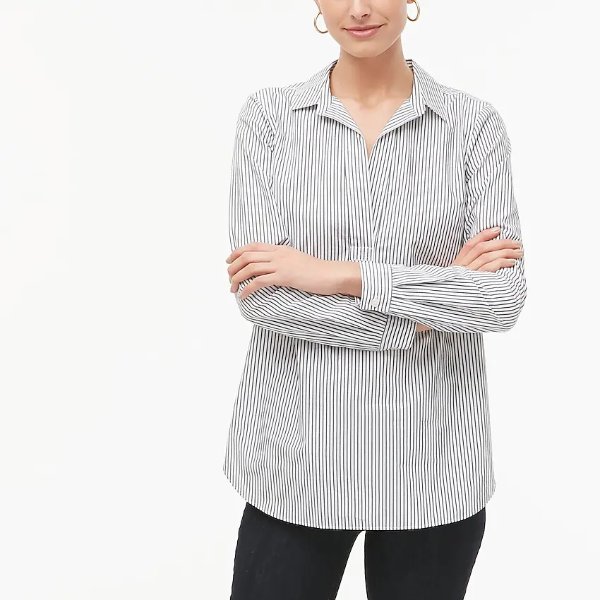 High-low popover tunic top