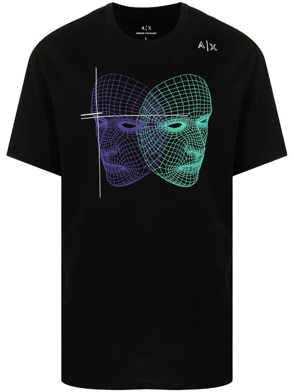 graphic face print T-shirt
