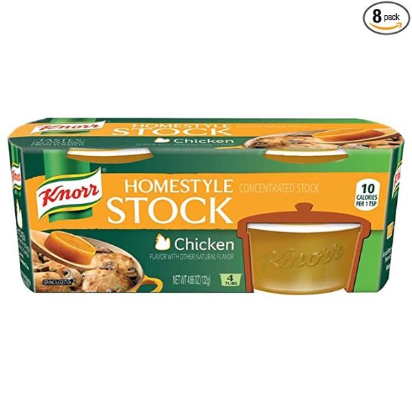 Homestyle Stock Chicken Concentrated Broth, Chicken 4.66 oz, 8 Count