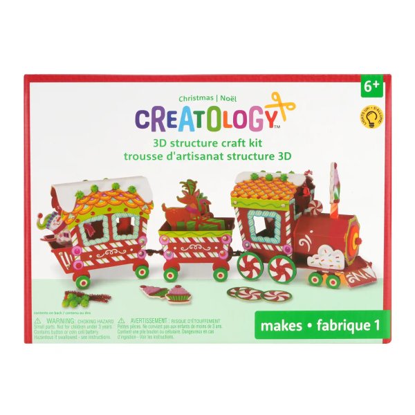 Light Up Train Christmas 3D Structure Craft Kit by Creatology™