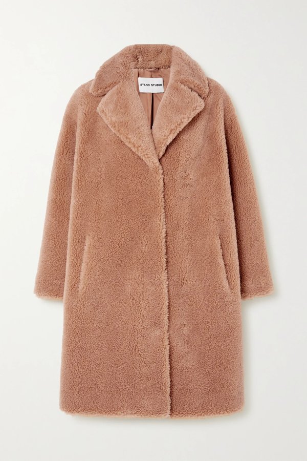 Camille Cocoon faux shearling coat
