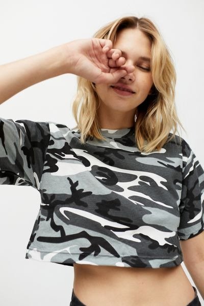 Vintage Camo Cropped Tee