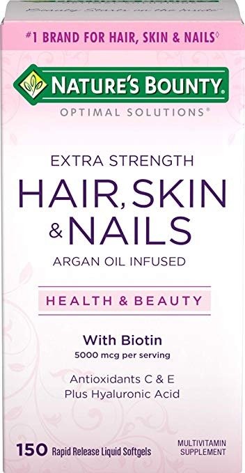 Optimal Solutions Hair, Skin & Nails Extra Strength, 5000 Mcg, 150 Softgels