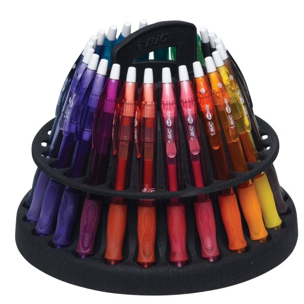 Gel-ocity Original Retractable Gel Pen Spinner, Assorted Colors, 24 Count