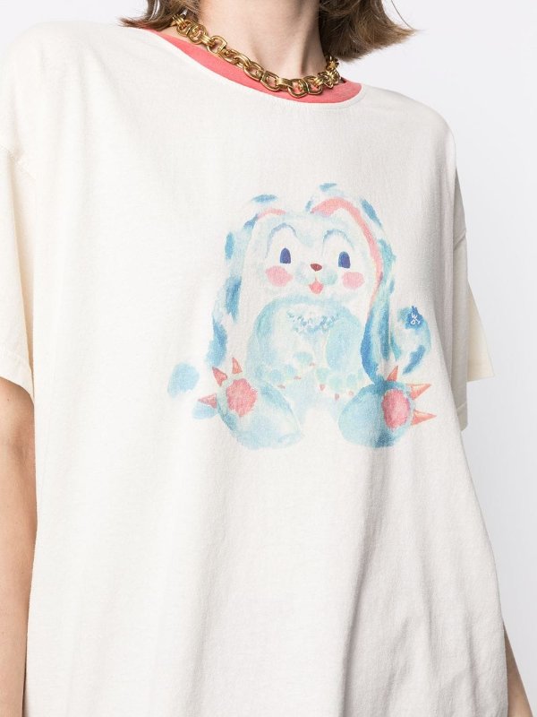 兔子印花T恤