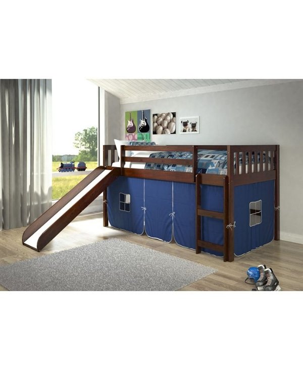 Twin Mission Tent Loft Bed with Slide