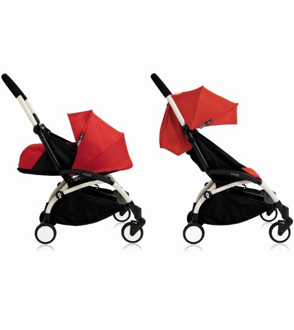Yoyo 0+/6+ Complete Stroller - White/Red