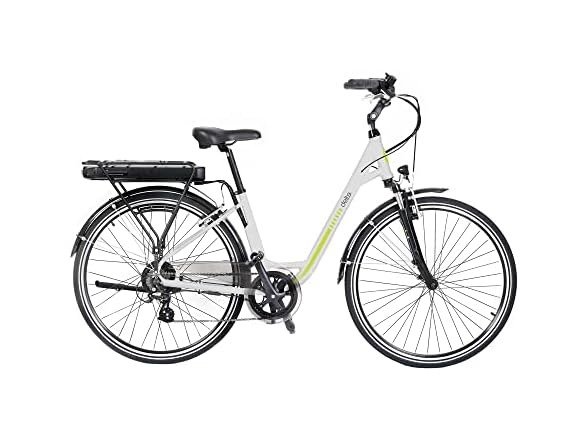 Delta Cycle Ebike rDrive Electric Bike 396Wh Lithium-Ion Battery, 55 Miles On A Single Charge - 7 Speed Shimano Gear System, Front & Rear V-Brakes - Safety Lights, Storage Rack & Kickstand