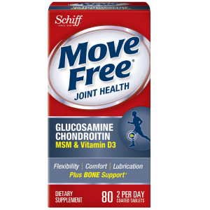 Move Free Glucosamine Chondroitin MSM Vitamin D3 and Hyaluronic Acid Joint Supplement, 80 Count