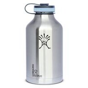 Flask Insulated Stainless Steel Wide Mouth Water Bottle and Beer Growler, 64-Ounce