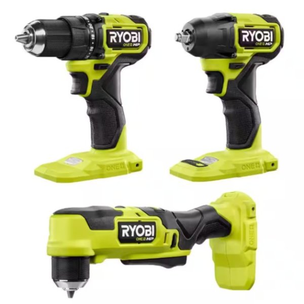 ONE+ HP 18V Brushless Drill, Impact Wrench, & Right Angle Drill