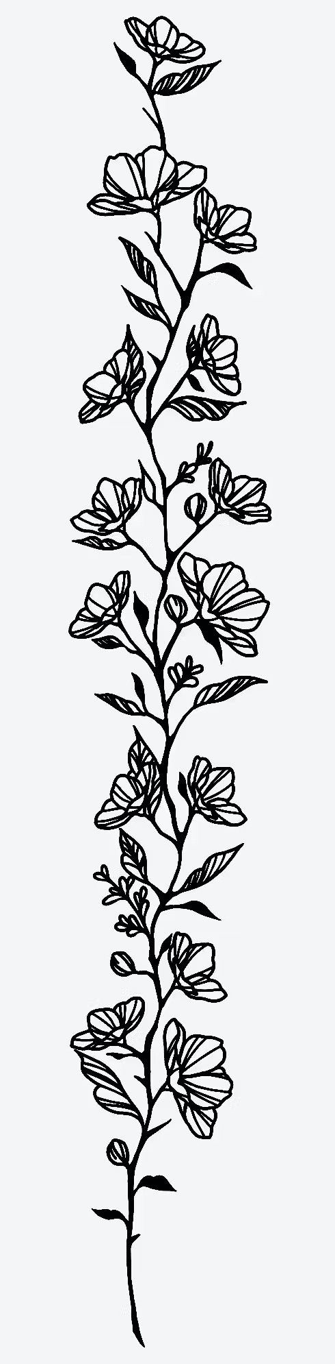 花朵图案纹身贴