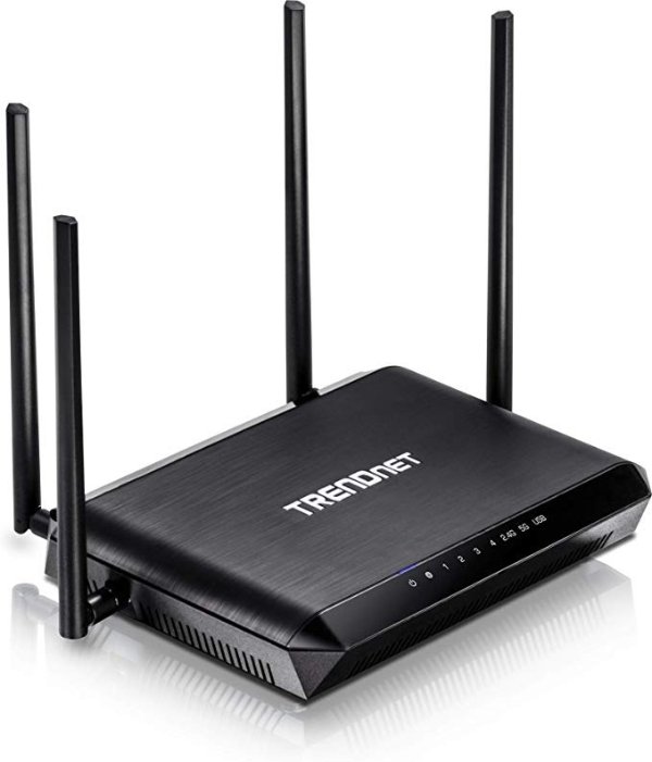 TRENDnet AC2600 MU-MIMO Wireless Gigabit Router, TEW-827DRU, Increase WiFi Performance, WiFi Guest Network, Gaming/Internet/Home Router, Beamforming, 4K streaming, Quad Stream, Dual Band Router
