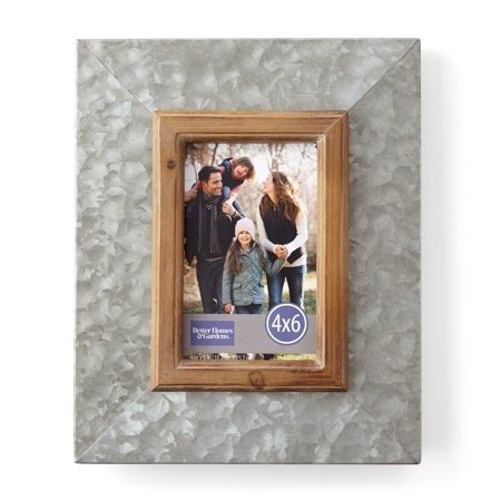 4" x 6" Galvanized Hammered Metal Picture Frame
