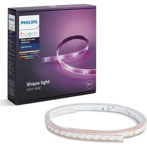 Philips Hue Lightstrip Plus, 2nd Generation, (Compatible with Amazon Alexa, Apple HomeKit, and Google Assistant)
