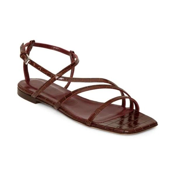 Gitane Croc-Embossed Leather Sandals