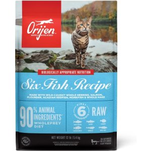 OrijenSix Fish Grain-Free Dry Cat Food, 4-lb bag - Chewy.com