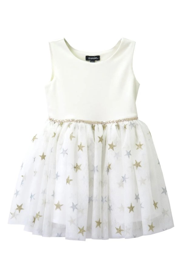 Kids' Sleeveless Glitter Star Dress