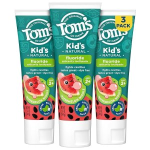 Tom's of MaineHelp Save The Animals Children's Natural Fluoride Toothpaste, Watermelon, 5.1 oz. 3-Pack