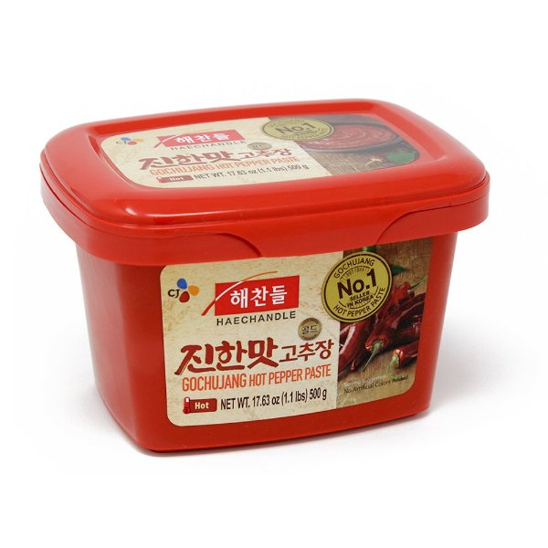 Haechandle Gochujang - Hot Pepper Paste, Korean Traditional Fermented Jang, Made with Red Hot Chili Peppers, Sweet & Spicy Flavor, 1.1 Lb (Pack of 1)