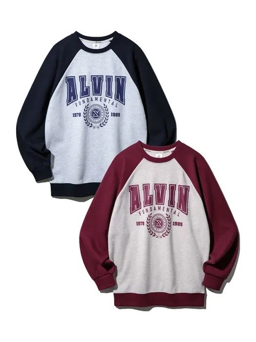 Alvin Color Raglan Sleeves Overfit Sweatshirt