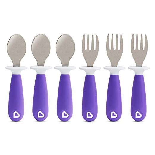 Raise Toddler Forks and Spoons 6 Piece, Purple