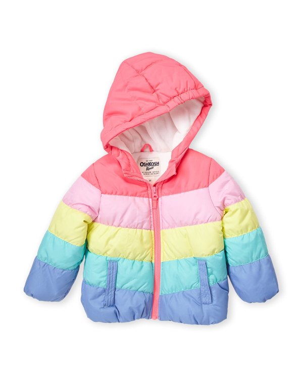 (Toddler Girls) Rainbow Bubble Jacket