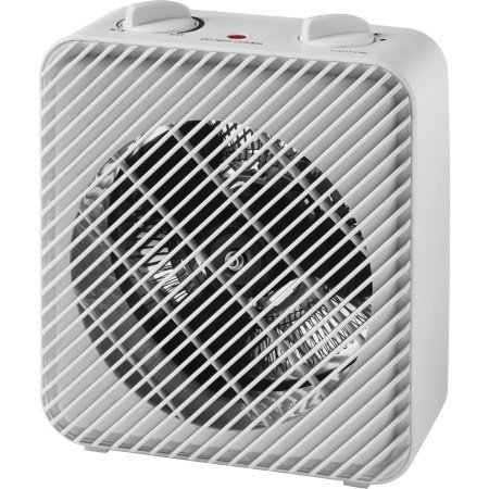 Electric Fan Heater with Fans, 110/120V, Indoor, White, HF-1008W