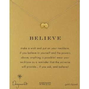 Dogeared "Reminders" Believe Angel Wings Pendant Necklace