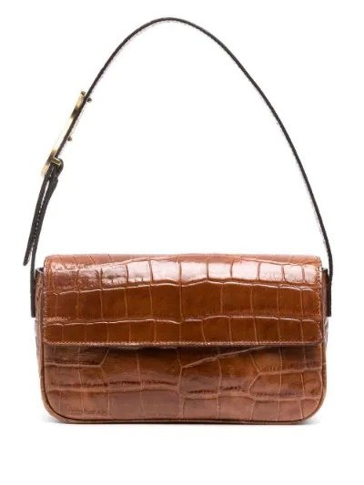 crocodile-effect leather shoulder bag | STAUD | Eraldo.com