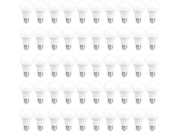 AmazonCommercial 40瓦当量LED节能灯泡 暖白 50个