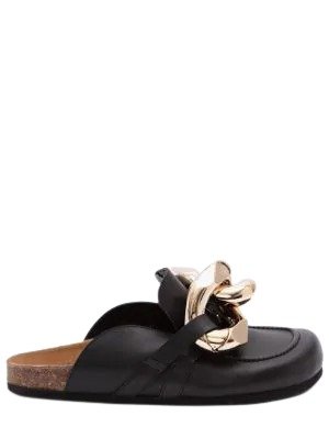 Women’s Chain Loafer Mules in black | JW Anderson