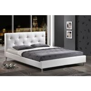  Barbara Modern Queen Bed with Crystal Button Tufting