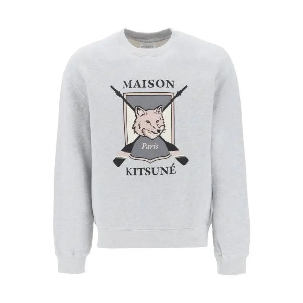 MAISON KITSUNE college fox print sweatshirt