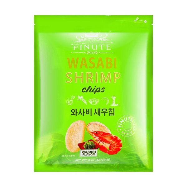 【神仙薯片】韩国FINUTE趣莱福 香脆鲜虾片 芥末味 240g