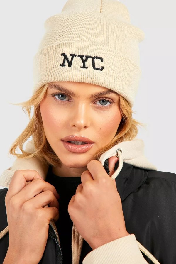 New York 毛线帽